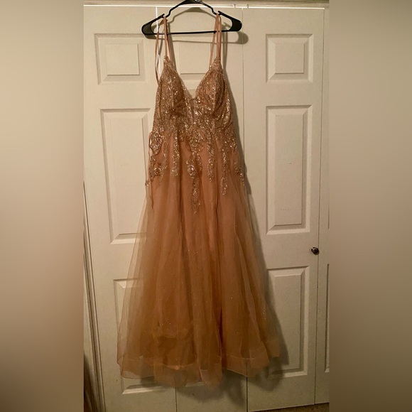 Dresses Rose Gold Prom Dress With Tie Back Poshmark